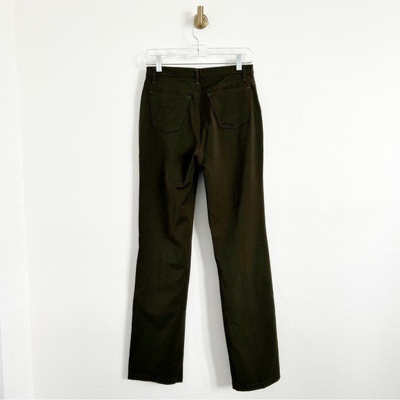 Vertigo Paris Made in France Green Nylon Blend Stretch Trouser Pants Size US 8 - Picture 6 of 9
